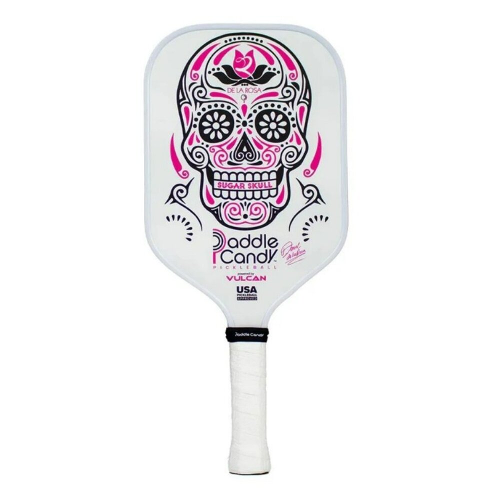 Vulcan Pickleball Paddle White Sugar Skull Daniel De La Rosa Edition NEW $120